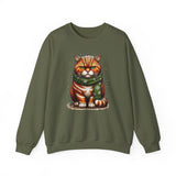 Cranky Orange Cat Unisex Heavy Blend Crewneck Sweatshirt