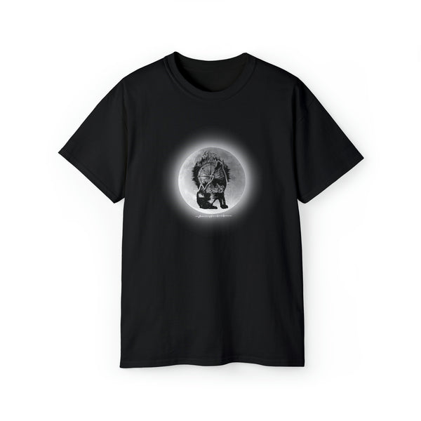 Wolf and Full Moon Unisex Ultra Cotton Tee