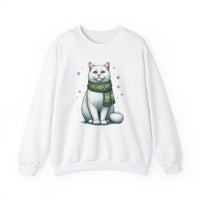 Snowy Mr. Mouse Cat Unisex Heavy Blend Crewneck Sweatshirt