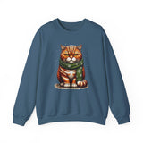 Cranky Orange Cat Unisex Heavy Blend Crewneck Sweatshirt