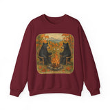 Adirondack Chairs Marshmallow Roasting Bears Unisex Heavy Blend Crewneck Sweatshirt