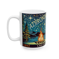 Adirondack Park Retro Black Bear Old Forge NY Ceramic Mug (15oz)