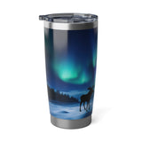 Adirondack Moose Aurora Borealis 20oz Double-Wall Insulated Stainless Steel Hot or Cold Tumbler