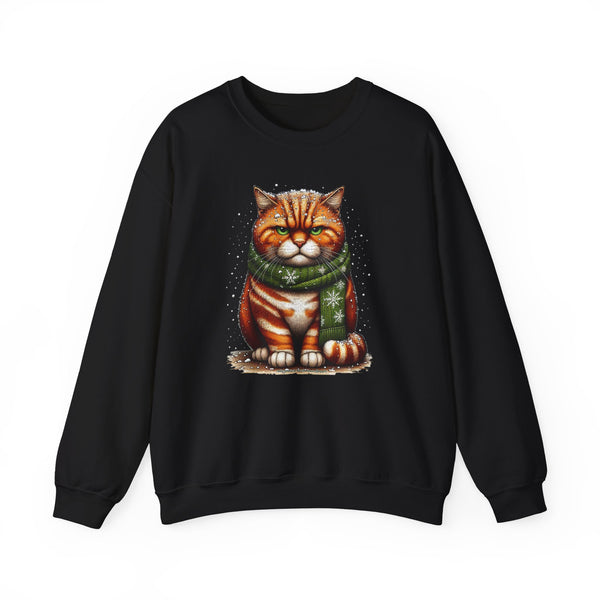 Cranky Orange Cat Unisex Heavy Blend Crewneck Sweatshirt