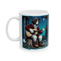 St. Bernard Playing Guitar Ceramic Mug (11oz or 15oz)