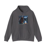 Black Bear Night Lights in the Adirondacks Unisex Heavy Blend Hoodie