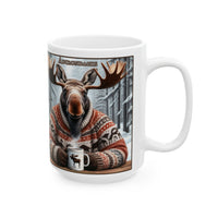 Mr. Moose Morning Coffee Ceramic Mug (15oz)