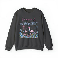 Happy Girls Are The Prettiest Unisex Heavy Blend Crewneck Sweatshirt