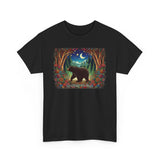 Boho Black Bear Forest Unisex 100% Cotton Tee