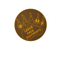 Leave Only Footprints Adirondack Park Vinyl Decal Brown/Yellow