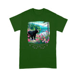 Adirondacks Black Bear Flowers Unisex Standard T-Shirt