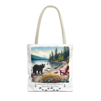 Black Bear Beach Bear Poly Tote Bag