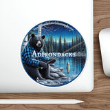 Adirondacks Night Fishing Bear Die-Cut Sticker
