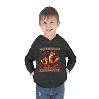 Sweet Fall Foxes Toddler Pullover Fleece Unisex Hoodie