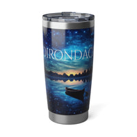 Adirondacks Boat In The Night Double-Wall Insulated Stainless Steel Hot or Cold Tumbler