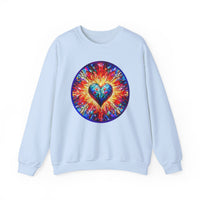 Colorful Heart Unisex Heavy Blend Crewneck Sweatshirt