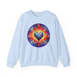 Colorful Heart Unisex Heavy Blend Crewneck Sweatshirt