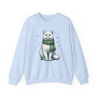 Snowy Mr. Mouse Cat Unisex Heavy Blend Crewneck Sweatshirt