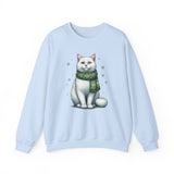 Snowy Mr. Mouse Cat Unisex Heavy Blend Crewneck Sweatshirt