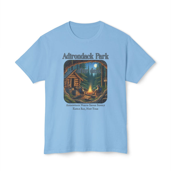 Adirondack Park-After Dark Raccoons HD Cotton T-Shirt
