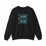 Living With A Kidney Transplant and Rocking It Unisex Heavy Blend Crewneck Sweatshirt