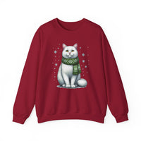 Snowy Mr. Mouse Cat Unisex Heavy Blend Crewneck Sweatshirt