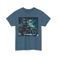 Moose Motorcycle Adirondacks USA Unisex 100% Cotton Tee