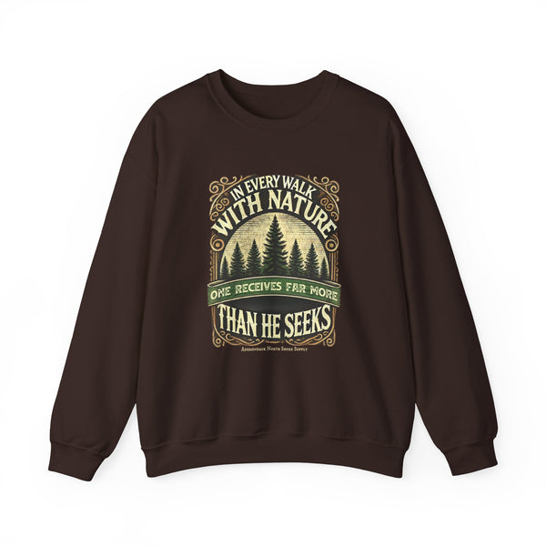 John Muir Walk With Nature Unisex Heavy Blend Crewneck Sweatshirt