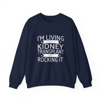 Living With A Kidney Transplant and Rocking It Unisex Heavy Blend Crewneck Sweatshirt