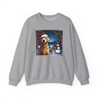 Golden Retriever Unisex Holiday Crewneck Sweatshirt 1