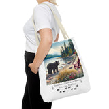 Black Bear Beach Bear Poly Tote Bag