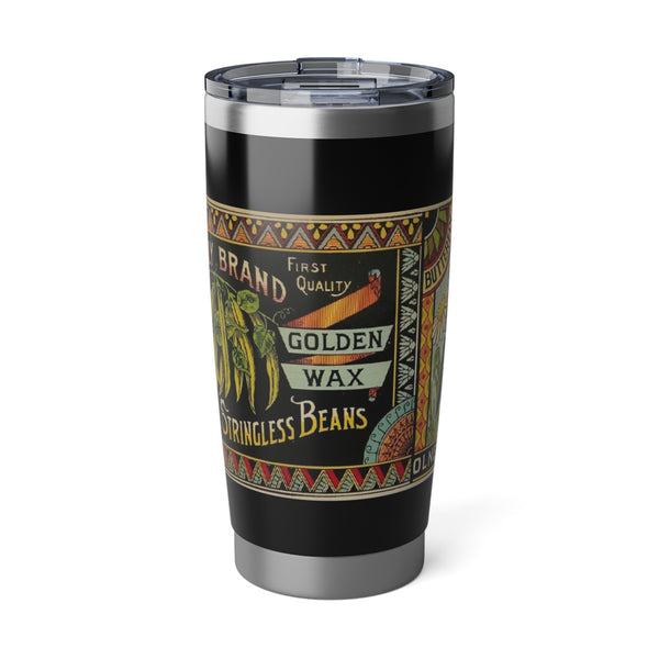 Olney & Floyd Stringless Beans Vintage Label - 20oz Double-Wall Insulated Stainless Steel Hot or Cold Tumbler