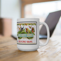 Olney & Floyd Butterfly Brand Red Kidney Beans Label Ceramic Mug (15oz)