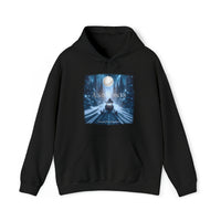 Moonrise Over The Trail Unisex Snowmobiling Hoodie