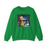 Golden Retriever Unisex Holiday Crewneck Sweatshirt 1