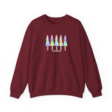 Row of Snowy Pines Pastels Unisex Heavy Blend Crewneck Sweatshirt