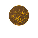 Leave Only Footprints Adirondack Park Vinyl Decal Brown/Yellow