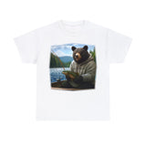 Adirondack Angler Black Bear Fishing Unisex 100% Cotton T-Shirt 🎣