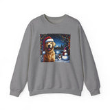 Golden Retriever Unisex Holiday Crewneck Sweatshirt 1