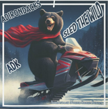 Sled the Wild! Snowmobiling Black Bear Unisex Heavy Blend Hoodie