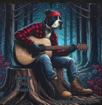 American Pitbull Terrier Guitar Unisex Heavy Blend Hoodie