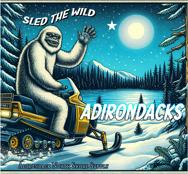 Yeti Sled The Wild Adirondacks Snowmobile Unisex Heavy Blend Hoodie