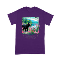 Adirondacks Black Bear Flowers Unisex Standard T-Shirt